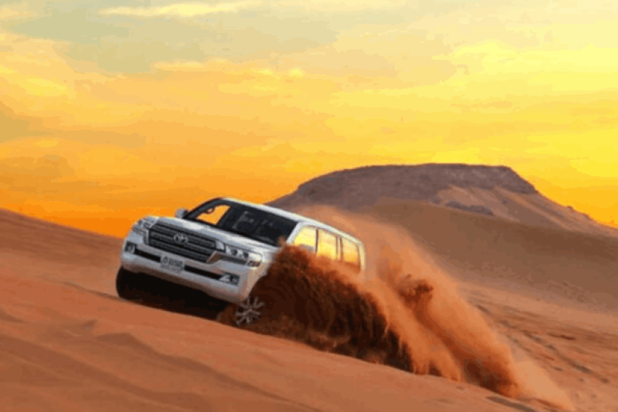 Afternoon Desert Safari: Sandboarding, Camel Ride, Live Shows with BBQ Dinner