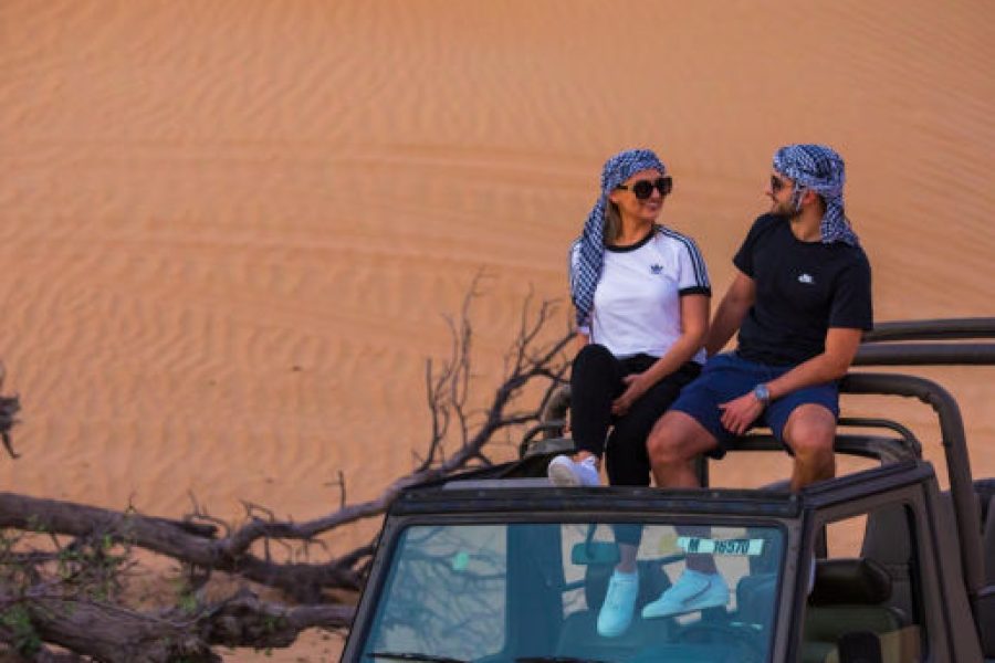 Dubai: Safari by Vintage Land Rover or Camel Caravan